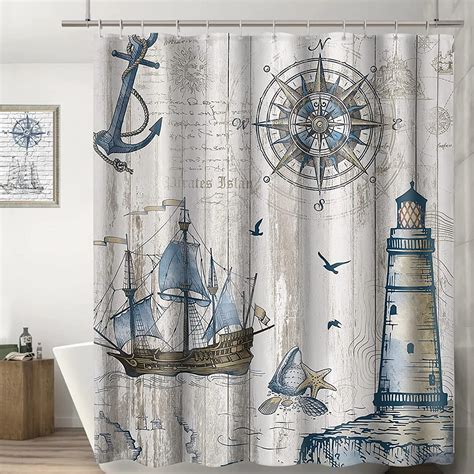 nautical shower curtain